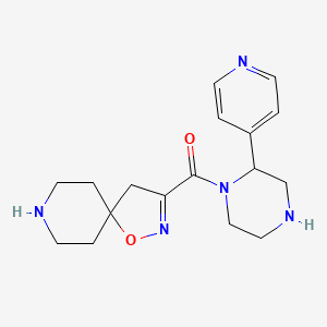 molecular formula C17H23N5O2 B7439343 1-Oxa-2,8-diazaspiro[4.5]dec-2-en-3-yl-(2-pyridin-4-ylpiperazin-1-yl)methanone 