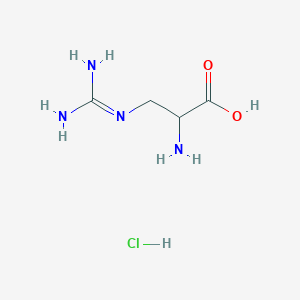 molecular formula C4H11ClN4O2 B074394 (S)-2-氨基-3-胍基丙酸盐酸盐 CAS No. 1482-99-1