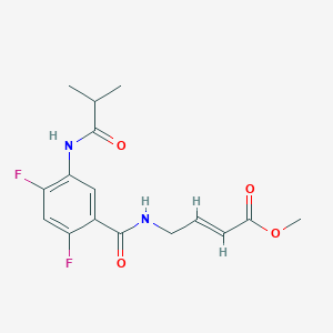 methyl (E)-4-[[2,4-difluoro-5-(2-methylpropanoylamino)benzoyl]amino]but-2-enoate