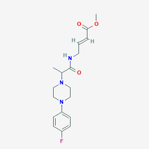 molecular formula C18H24FN3O3 B7439427 methyl (E)-4-[2-[4-(4-fluorophenyl)piperazin-1-yl]propanoylamino]but-2-enoate 