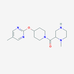 molecular formula C16H25N5O2 B7439428 (1-Methylpiperazin-2-yl)-[4-(5-methylpyrimidin-2-yl)oxypiperidin-1-yl]methanone 