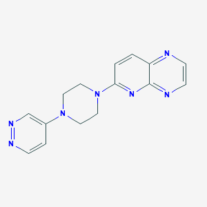 molecular formula C15H15N7 B7439458 6-(4-Pyridazin-4-ylpiperazin-1-yl)pyrido[2,3-b]pyrazine 