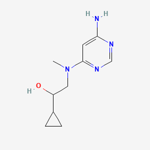 molecular formula C10H16N4O B7439488 2-[(6-Aminopyrimidin-4-yl)-methylamino]-1-cyclopropylethanol 