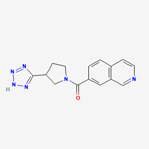 molecular formula C15H14N6O B7439499 isoquinolin-7-yl-[3-(2H-tetrazol-5-yl)pyrrolidin-1-yl]methanone 