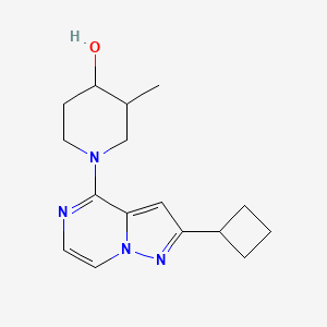 molecular formula C16H22N4O B7439501 1-(2-Cyclobutylpyrazolo[1,5-a]pyrazin-4-yl)-3-methylpiperidin-4-ol 