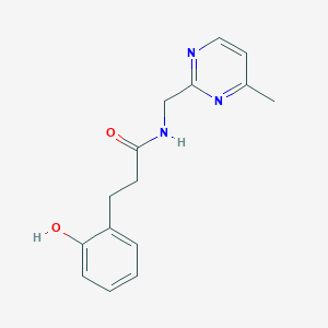 molecular formula C15H17N3O2 B7439583 3-(2-hydroxyphenyl)-N-[(4-methylpyrimidin-2-yl)methyl]propanamide 