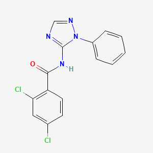 molecular formula C15H10Cl2N4O B7440145 2,4-dichloro-N-(2-phenyl-1,2,4-triazol-3-yl)benzamide 