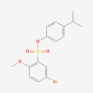 molecular formula C16H17BrO4S B7440159 (4-Propan-2-ylphenyl) 5-bromo-2-methoxybenzenesulfonate 