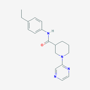 molecular formula C18H22N4O B7440187 N-(4-ethylphenyl)-1-pyrazin-2-ylpiperidine-3-carboxamide 