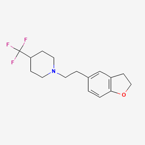 molecular formula C16H20F3NO B7440214 1-[2-(2,3-Dihydro-1-benzofuran-5-yl)ethyl]-4-(trifluoromethyl)piperidine 