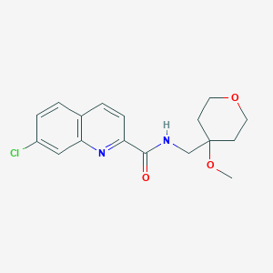 molecular formula C17H19ClN2O3 B7440224 7-chloro-N-[(4-methoxyoxan-4-yl)methyl]quinoline-2-carboxamide 
