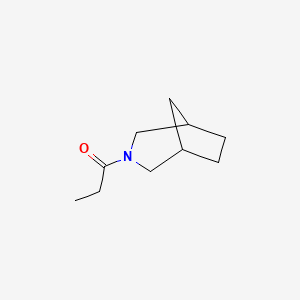 molecular formula C10H17NO B7440263 1-{3-Azabicyclo[3.2.1]octan-3-yl}propan-1-one 