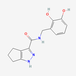 N-[(2,3-dihydroxyphenyl)methyl]-1,4,5,6-tetrahydrocyclopenta[c]pyrazole-3-carboxamide