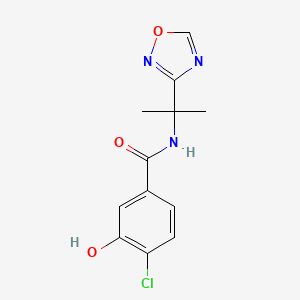 4-chloro-3-hydroxy-N-[2-(1,2,4-oxadiazol-3-yl)propan-2-yl]benzamide