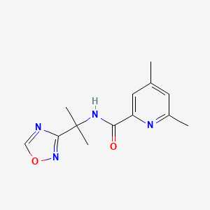 molecular formula C13H16N4O2 B7440309 4,6-dimethyl-N-[2-(1,2,4-oxadiazol-3-yl)propan-2-yl]pyridine-2-carboxamide 