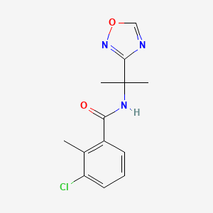 molecular formula C13H14ClN3O2 B7440311 3-chloro-2-methyl-N-[2-(1,2,4-oxadiazol-3-yl)propan-2-yl]benzamide 