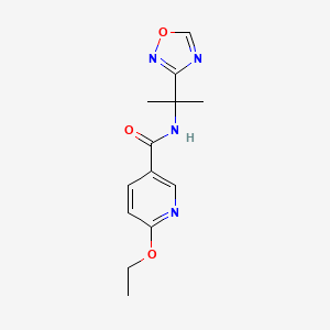 molecular formula C13H16N4O3 B7440314 6-ethoxy-N-[2-(1,2,4-oxadiazol-3-yl)propan-2-yl]pyridine-3-carboxamide 