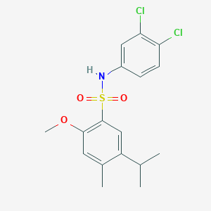 N-(3,4-dichlorophenyl)-2-methoxy-4-methyl-5-propan-2-ylbenzenesulfonamide