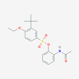 molecular formula C20H25NO5S B7440331 (2-Acetamidophenyl) 3-tert-butyl-4-ethoxybenzenesulfonate 