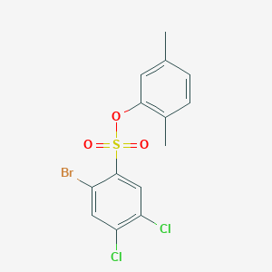 molecular formula C14H11BrCl2O3S B7440335 (2,5-Dimethylphenyl) 2-bromo-4,5-dichlorobenzenesulfonate 