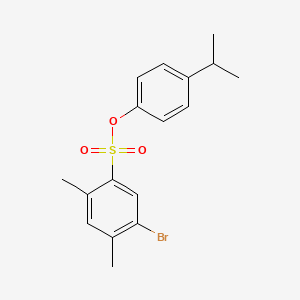 molecular formula C17H19BrO3S B7440342 (4-Propan-2-ylphenyl) 5-bromo-2,4-dimethylbenzenesulfonate 