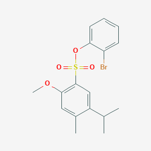 molecular formula C17H19BrO4S B7440357 (2-Bromophenyl) 2-methoxy-4-methyl-5-propan-2-ylbenzenesulfonate 