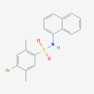 molecular formula C18H16BrNO2S B7440360 4-bromo-2,5-dimethyl-N-naphthalen-1-ylbenzenesulfonamide 