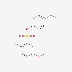 molecular formula C18H22O4S B7440374 (4-Propan-2-ylphenyl) 5-methoxy-2,4-dimethylbenzenesulfonate 