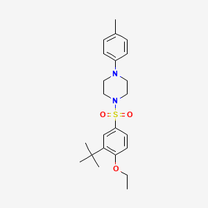 molecular formula C23H32N2O3S B7440395 1-(3-Tert-butyl-4-ethoxyphenyl)sulfonyl-4-(4-methylphenyl)piperazine 