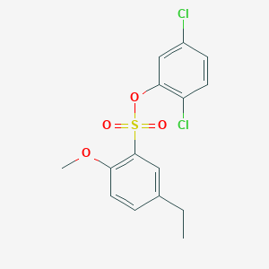 molecular formula C15H14Cl2O4S B7440447 (2,5-Dichlorophenyl) 5-ethyl-2-methoxybenzenesulfonate 