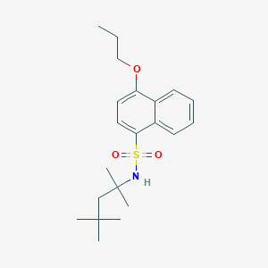 molecular formula C21H31NO3S B7440449 4-propoxy-N-(2,4,4-trimethylpentan-2-yl)naphthalene-1-sulfonamide 