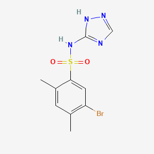 molecular formula C10H11BrN4O2S B7440463 5-bromo-2,4-dimethyl-N-(1H-1,2,4-triazol-5-yl)benzenesulfonamide 