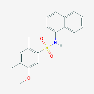 molecular formula C19H19NO3S B7440467 5-methoxy-2,4-dimethyl-N-naphthalen-1-ylbenzenesulfonamide 