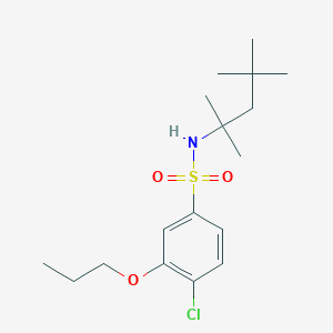 molecular formula C17H28ClNO3S B7440505 4-chloro-3-propoxy-N-(2,4,4-trimethylpentan-2-yl)benzenesulfonamide 