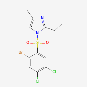 molecular formula C12H11BrCl2N2O2S B7440512 1-(2-bromo-4,5-dichlorobenzenesulfonyl)-2-ethyl-4-methyl-1H-imidazole 