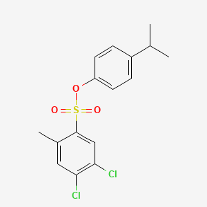 molecular formula C16H16Cl2O3S B7440519 (4-Propan-2-ylphenyl) 4,5-dichloro-2-methylbenzenesulfonate 