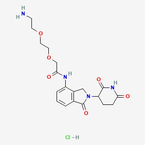 molecular formula C19H25ClN4O6 B7440546 2-[2-(2-aminoethoxy)ethoxy]-N-[2-(2,6-dioxopiperidin-3-yl)-1-oxo-3H-isoindol-4-yl]acetamide;hydrochloride 