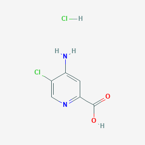 molecular formula C6H6Cl2N2O2 B7440658 4-Amino-5-chloropicolinic acid hcl 