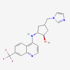 (1R,2R)-4-(imidazol-1-ylmethyl)-2-[[7-(trifluoromethyl)quinolin-4-yl]amino]cyclopentan-1-ol