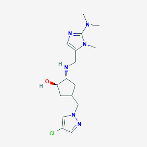 (1R,2R)-4-[(4-chloropyrazol-1-yl)methyl]-2-[[2-(dimethylamino)-3-methylimidazol-4-yl]methylamino]cyclopentan-1-ol