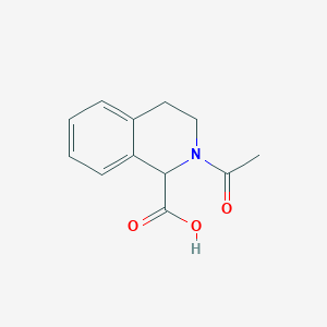 molecular formula C12H13NO3 B7440825 2-Acetyl-1,2,3,4-tetrahydroisoquinoline-1-carboxylic acid 