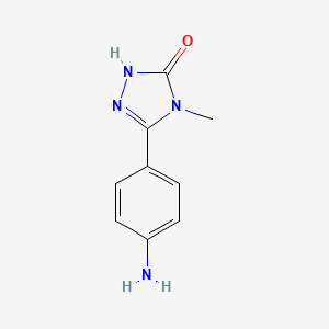 molecular formula C9H10N4O B7440829 3-(4-aminophenyl)-4-methyl-4,5-dihydro-1H-1,2,4-triazol-5-one 