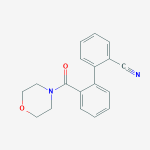 molecular formula C18H16N2O2 B7440836 2-(2-氰基苯基)苯甲酸吗啉 