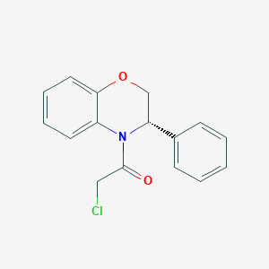 molecular formula C16H14ClNO2 B7440844 2-chloro-1-[(3S)-3-phenyl-2,3-dihydro-1,4-benzoxazin-4-yl]ethanone 