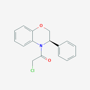 molecular formula C16H14ClNO2 B7440851 2-chloro-1-[(3R)-3-phenyl-2,3-dihydro-1,4-benzoxazin-4-yl]ethanone 