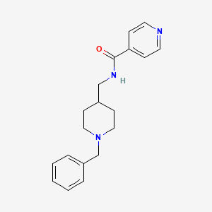 molecular formula C19H23N3O B7440856 N-[(1-benzylpiperidin-4-yl)methyl]pyridine-4-carboxamide 