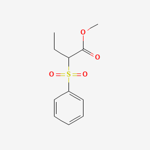 molecular formula C11H14O4S B7440857 Methyl 2-(benzenesulfonyl)butanoate 
