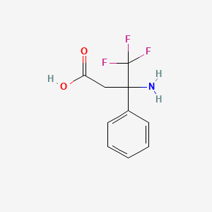 molecular formula C10H10F3NO2 B7440868 3-氨基-4,4,4-三氟-3-苯基丁酸 