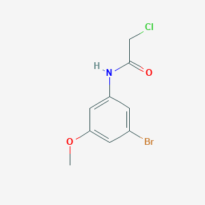 molecular formula C9H9BrClNO2 B7440899 N-(3-bromo-5-methoxyphenyl)-2-chloroacetamide 