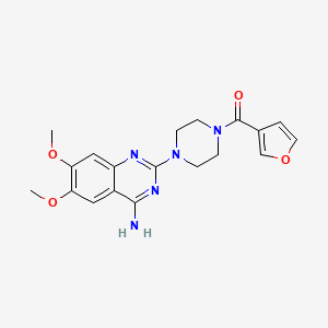 molecular formula C19H21N5O4 B7440904 [4-(4-Amino-6,7-dimethoxyquinazolin-2-yl)piperazin-1-yl](furan-3-yl)methanone 